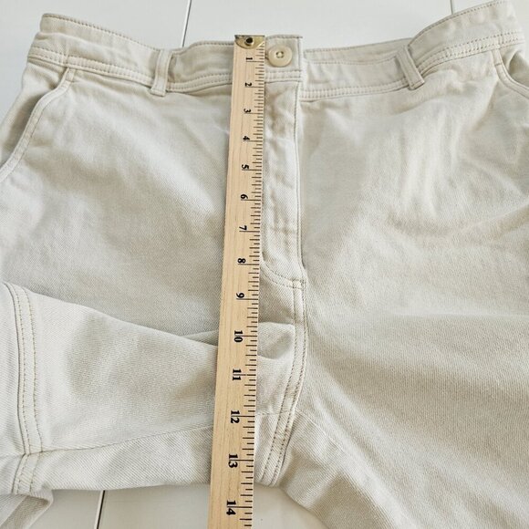 Wilfred Pants Womens 14 Beige Twill Straight Cargo Pockets Streetwear Preppy - Picture 5 of 16